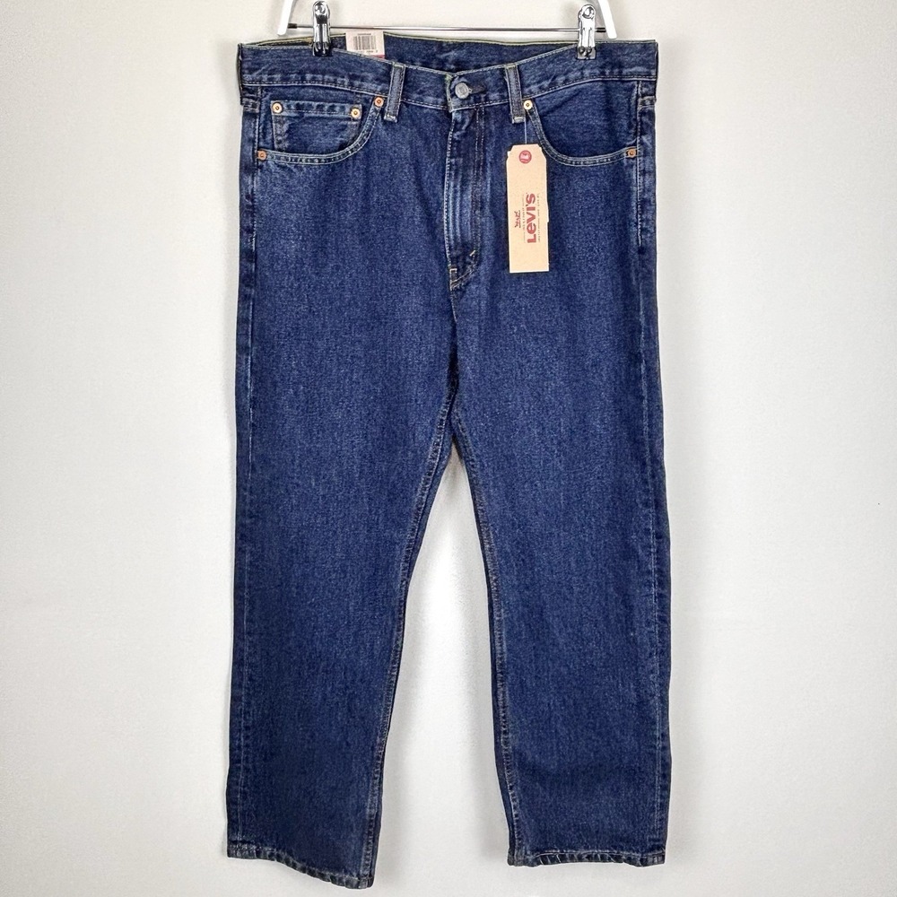 Levi's 505 Jeans Men's 36x29 Blue Denim Cotton Regular Fit Straight Medium Wash